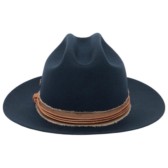FRYE Cattleman\'s Crease Fedora Navy Blue